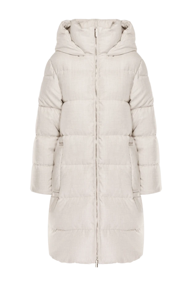 Beige down jacket for women