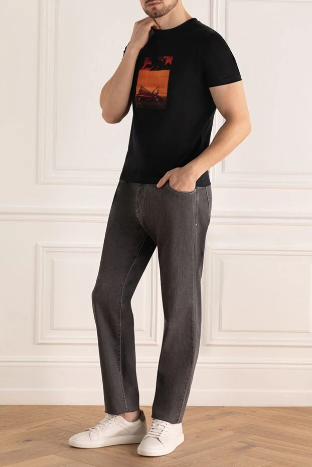 Limitato мужские футболка из хлопка черная мужская купить с ценами и фото 176000 - фото 2