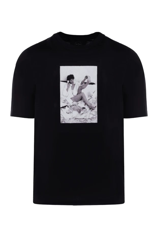 Black cotton T-shirt for men