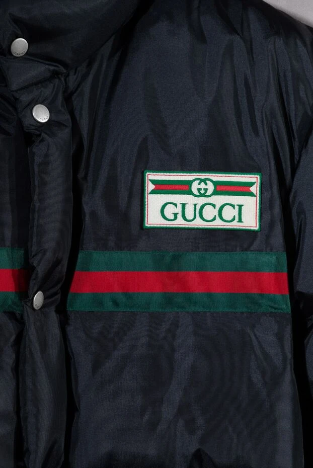 Gucci black down jacket with contrasting green and red inserts 176018 - photo 3