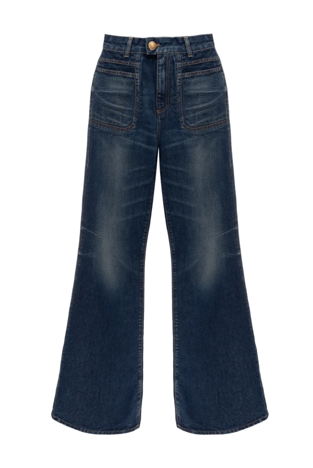 Balmain жіночі джинси з поліестеру та бавовни сині жіночі купити фото з цінами 176053 - фото 1