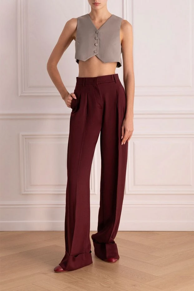 The Andamane woman burgundy polyester pants for women 176060 - photo 2