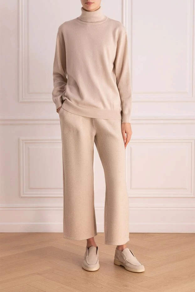Loro Piana woman beige cashmere trousers for women buy with prices and photos 176083 - photo 2