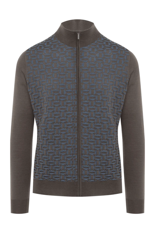 Cesare di Napoli man men's cashmere and silk cardigan brown buy with prices and photos 176099 - photo 1