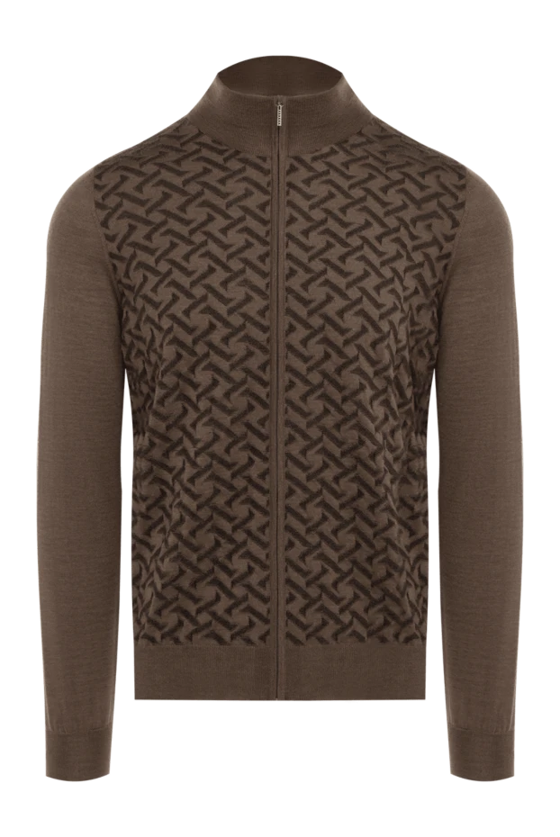 Cesare di Napoli man cashmere and silk cardigan brown for men buy with prices and photos 176101 - photo 1