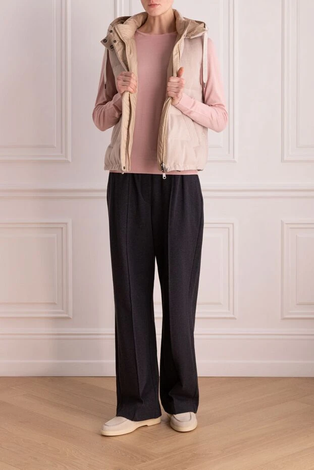 Brunello Cucinelli cashmere vest beige for women 176122 - photo 2