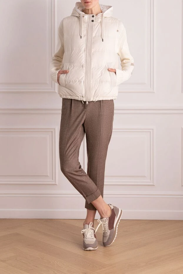 Brunello Cucinelli white nylon vest for women 176125 - photo 2