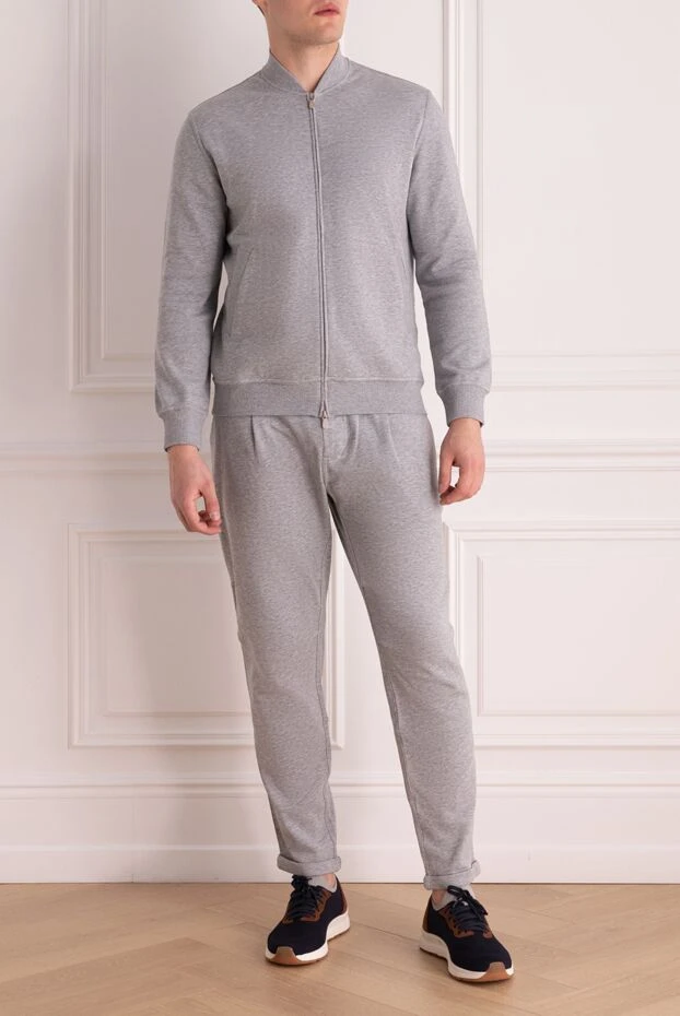 Men's walking suit made of cotton and polyamide gray - photo 2