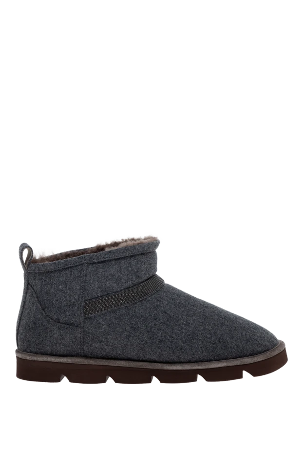 Brunello Cucinelli gray women's fur ugg boots 176137 - photo 1