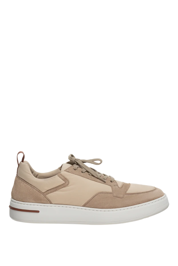 Loro Piana man men's beige suede and polyamide sneakers buy with prices and photos 176151 - photo 1