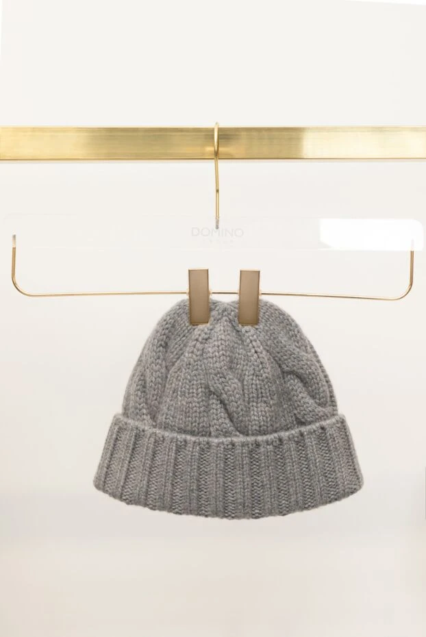 Loro Piana шапка из кашемира серая женская 176159 - фото 2