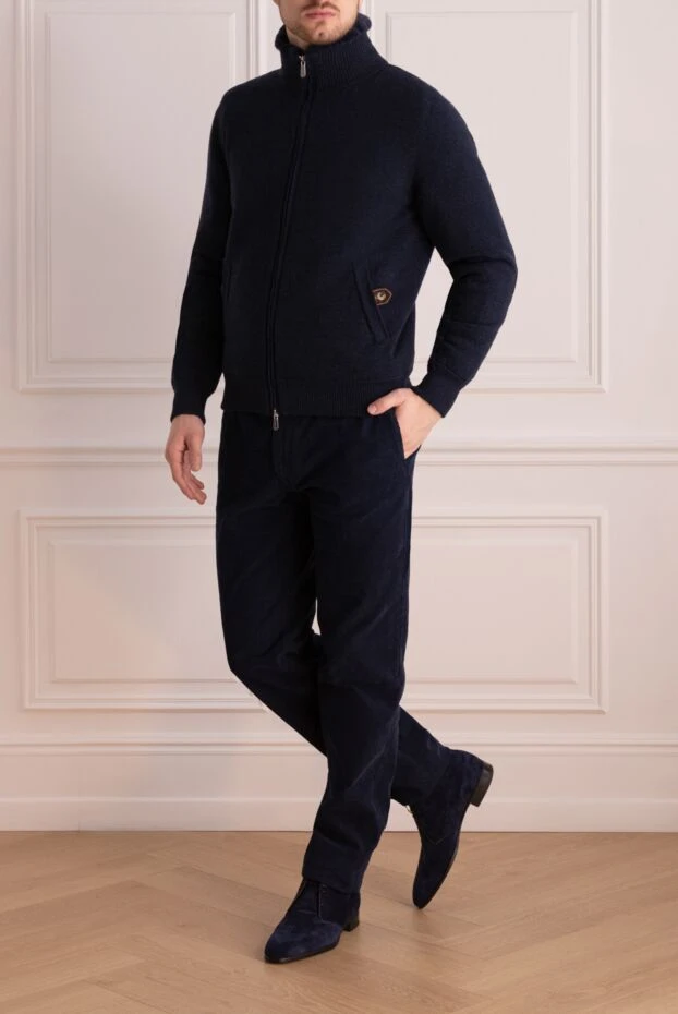 Svevo man men's blue cashmere cardigan buy with prices and photos 176197 - photo 2