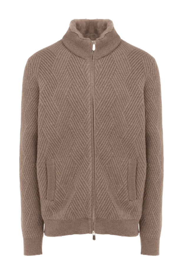 Svevo man beige cashmere cardigan for men 176204 - photo 1