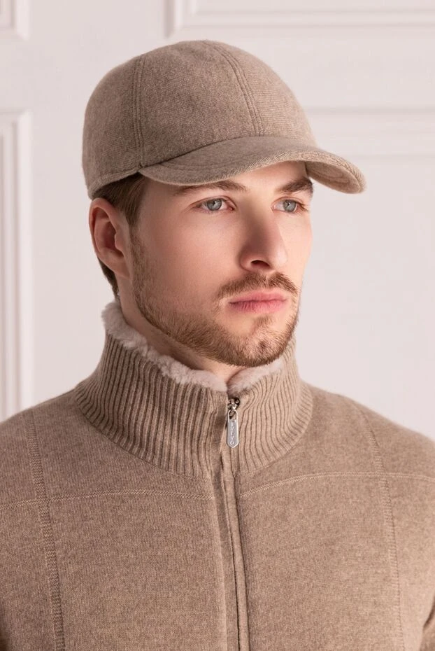 Svevo man beige men's cashmere cap buy with prices and photos 176205 - photo 2
