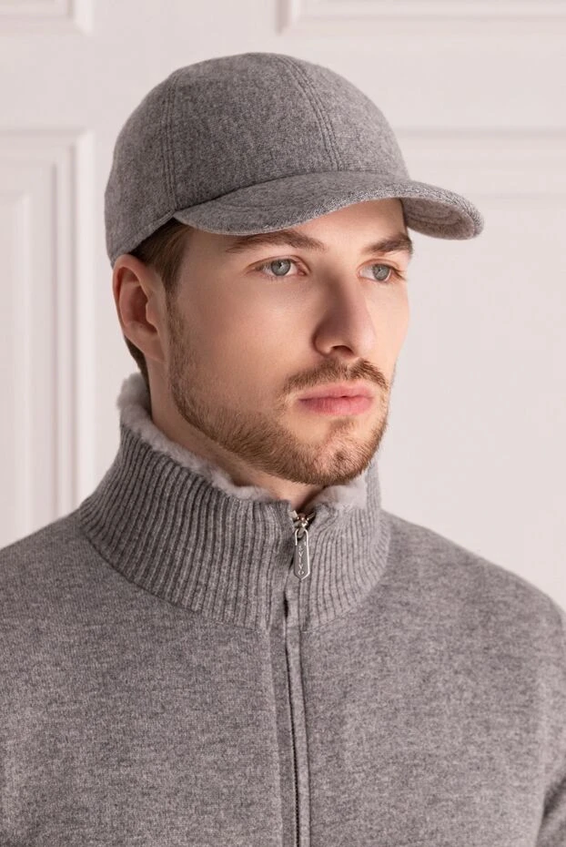 Svevo man gray cashmere cap for men buy with prices and photos 176207 - photo 2