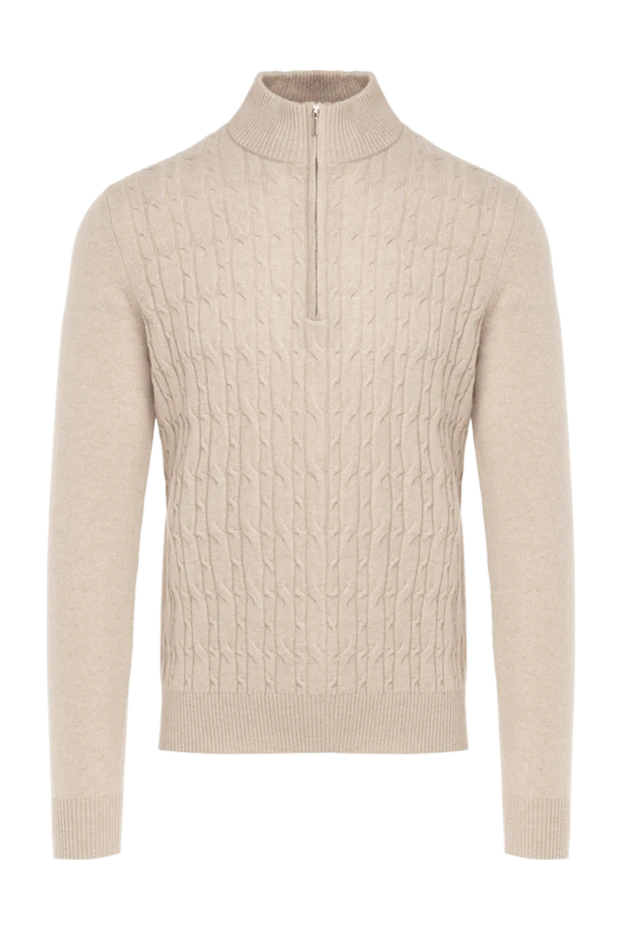 Cesare di Napoli man beige men's cashmere troyer 176223 - photo 1