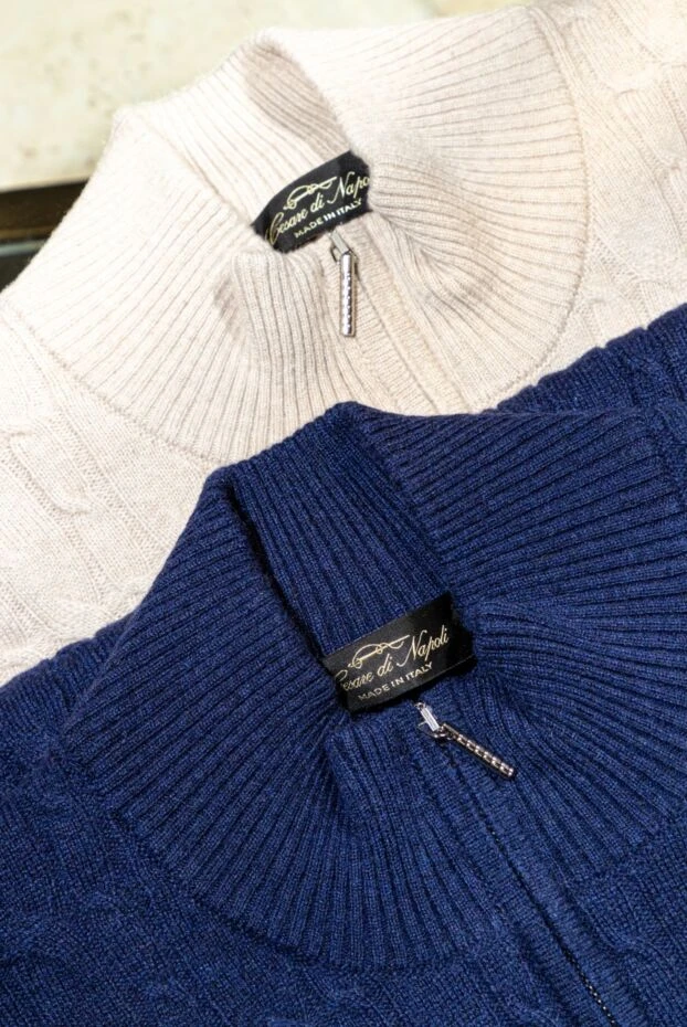 Троєр із кашеміру синій чоловічий - фото 2