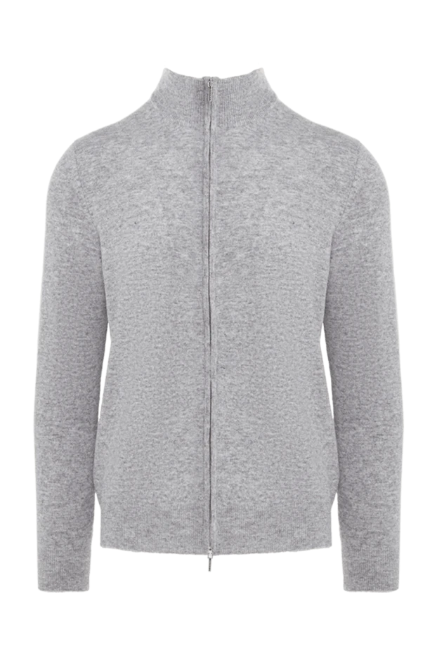 Cesare di Napoli man gray wool and cashmere cardigan for men buy with prices and photos 176225 - photo 1