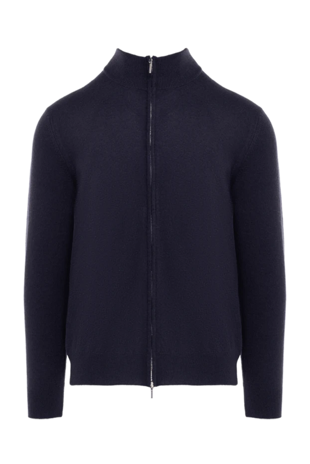 Cesare di Napoli man blue wool and cashmere cardigan for men buy with prices and photos 176226 - photo 1