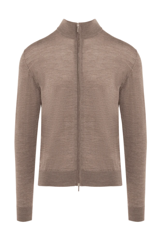 Cesare di Napoli man beige wool cardigan for men buy with prices and photos 176229 - photo 1