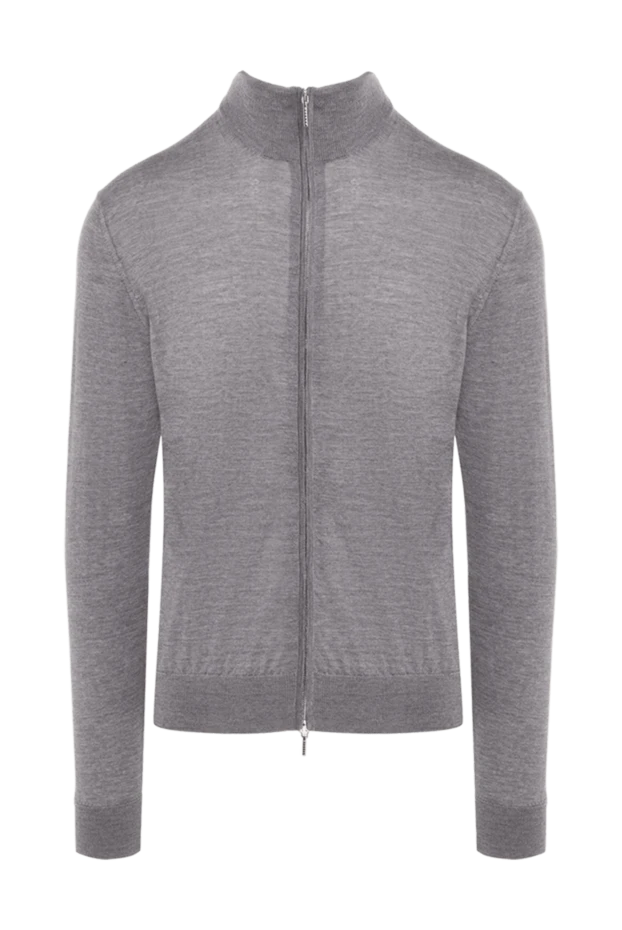 Cesare di Napoli man gray wool cardigan for men buy with prices and photos 176230 - photo 1