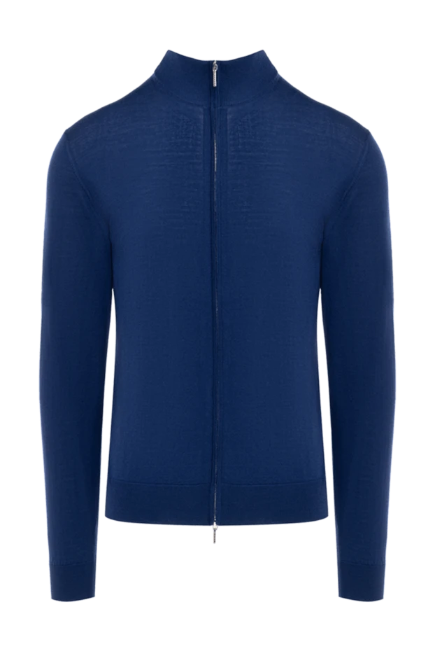 Cesare di Napoli man blue wool cardigan for men buy with prices and photos 176231 - photo 1