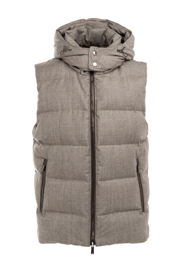 Moorer man men's wool down vest, beige buy with prices and photos 176240 - photo 1