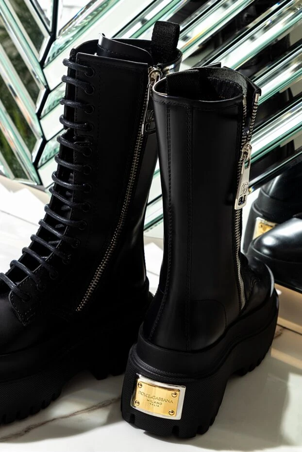 Dolce & Gabbana ботинки-мартинсы из шлифованной телячьей кожи 176263 - фото 2