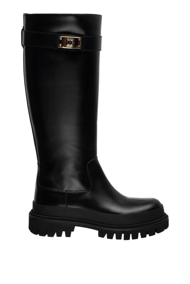 Dolce & Gabbana calfskin boots for women black 176264 - photo 1