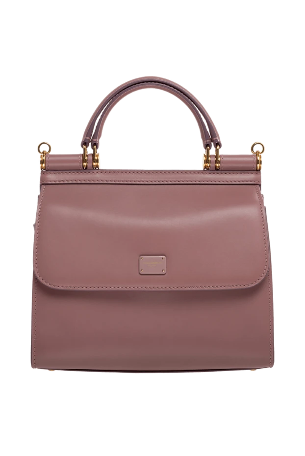 Women's genuine leather bag pink