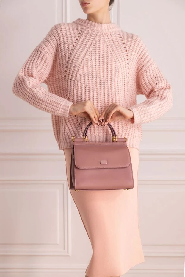 Dolce & Gabbana жіночі сумка із натуральної шкіри жіноча рожева купити фото з цінами 176273 - фото 2