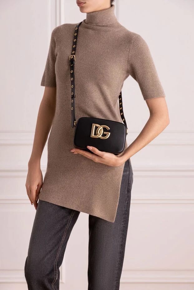 Dolce & Gabbana жіночі сумка із телячої шкіри жіноча чорна купити фото з цінами 176274 - фото 2