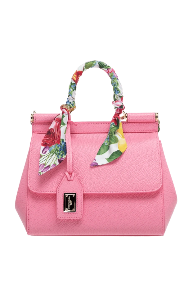 Dolce & Gabbana женские сумка из натуральной кожи женская розовая купить с ценами и фото 176276 - фото 1