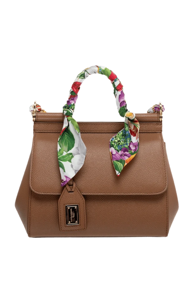 Dolce & Gabbana жіночі сумка із натуральної шкіри жіноча коричнева купити фото з цінами 176278 - фото 1
