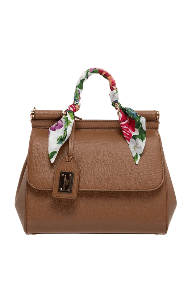Dolce & Gabbana женские сумка из натуральной кожи женская коричневая купить с ценами и фото 176279 - фото 1