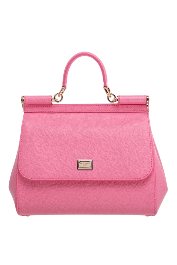 Dolce & Gabbana жіночі сумка із телячої шкіри жіноча рожева купити фото з цінами 176282 - фото 1