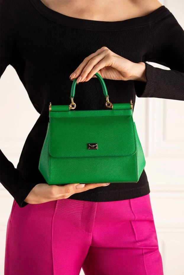 Dolce & Gabbana жіночі сумка із телячої шкіри жіноча зелена купити фото з цінами 176283 - фото 2