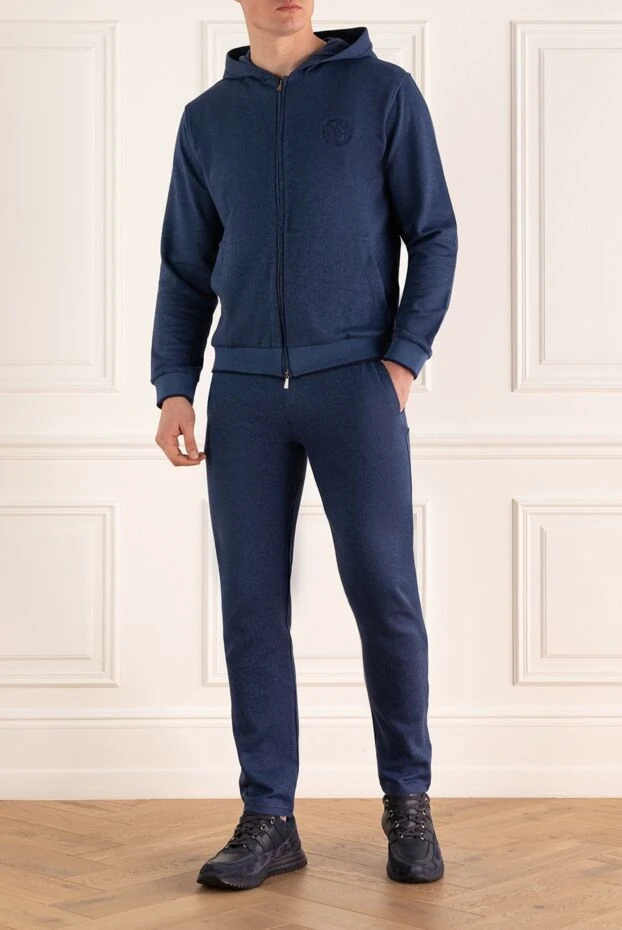 Roger Pinault man men's blue cotton walking suit buy with prices and photos 176309 - photo 2