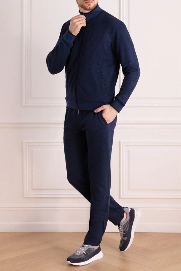 Roger Pinault man men's blue cotton walking suit buy with prices and photos 176317 - photo 2