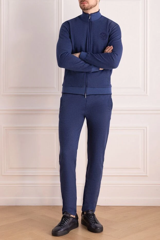 Roger Pinault man men's blue cotton walking suit buy with prices and photos 176319 - photo 2
