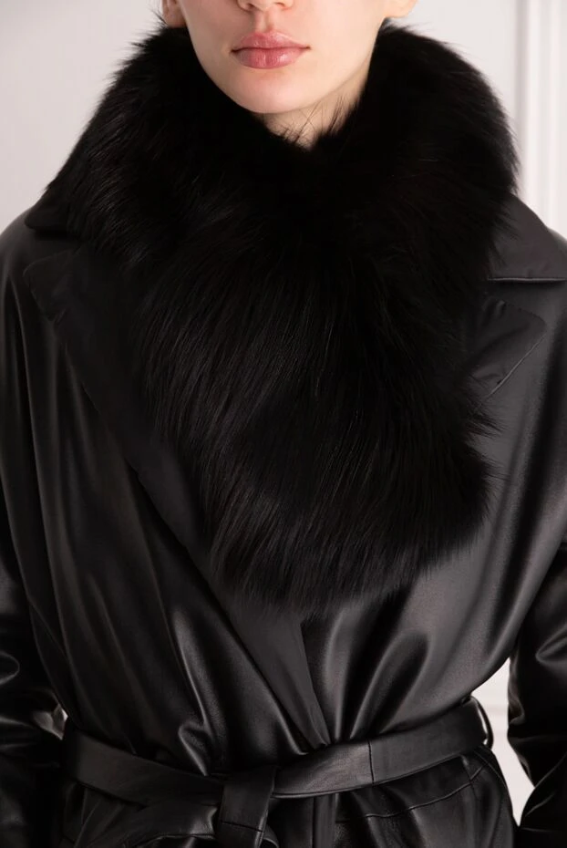 Fleur de Paris woman women's black natural fur scarf buy with prices and photos 176324 - photo 2
