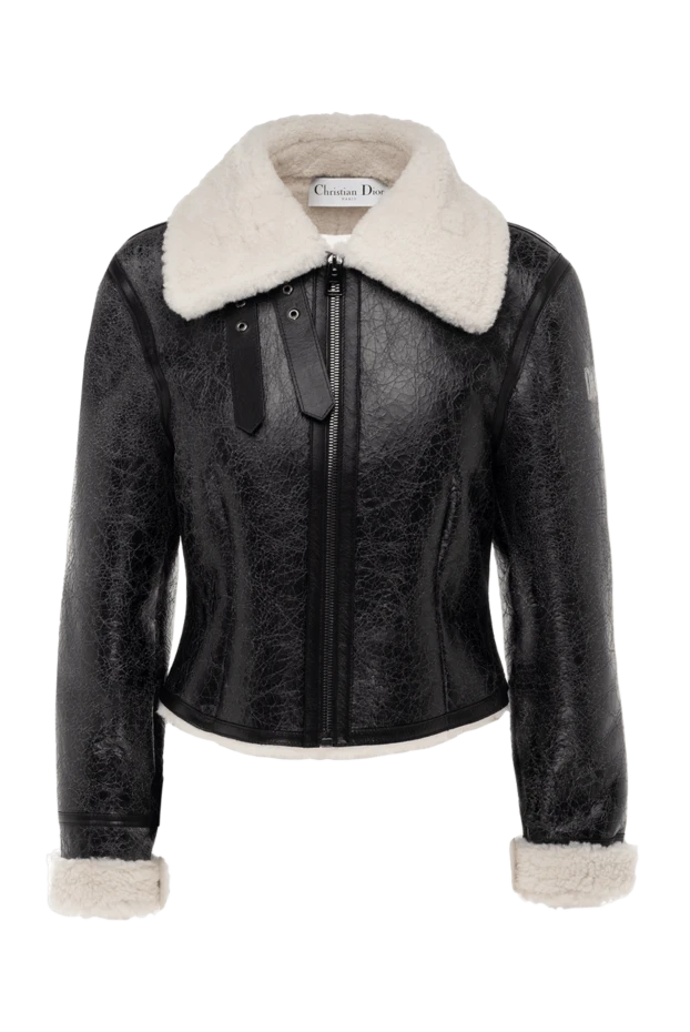 Dior woman jacket made of genuine leather and fur, black for women 176351 - photo 1