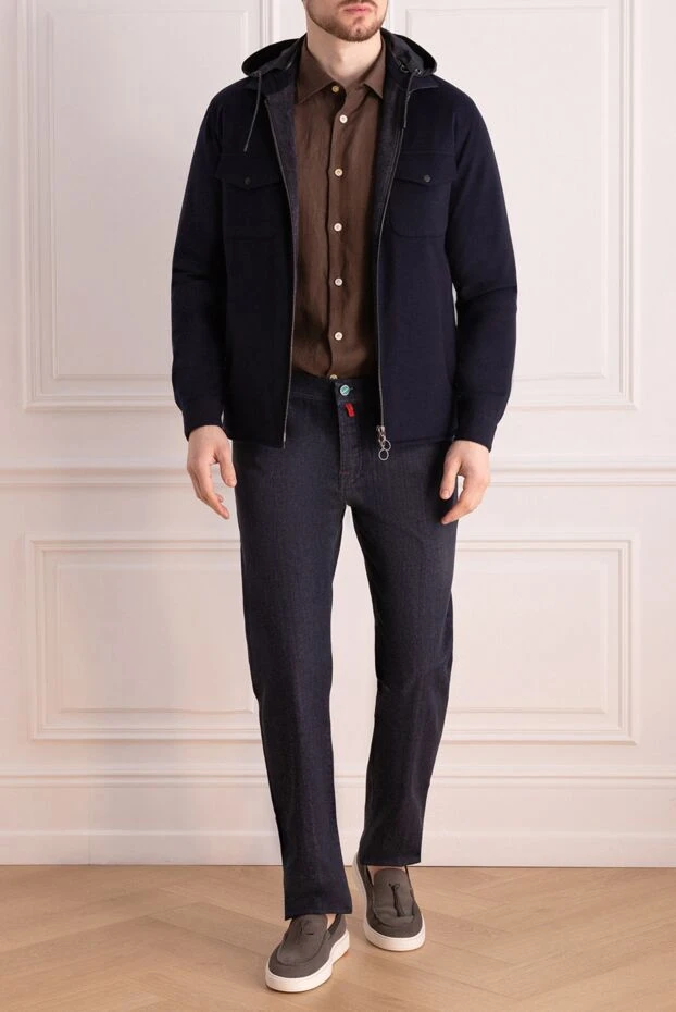 Seraphin man men's blue cashmere jacket buy with prices and photos 176372 - photo 2