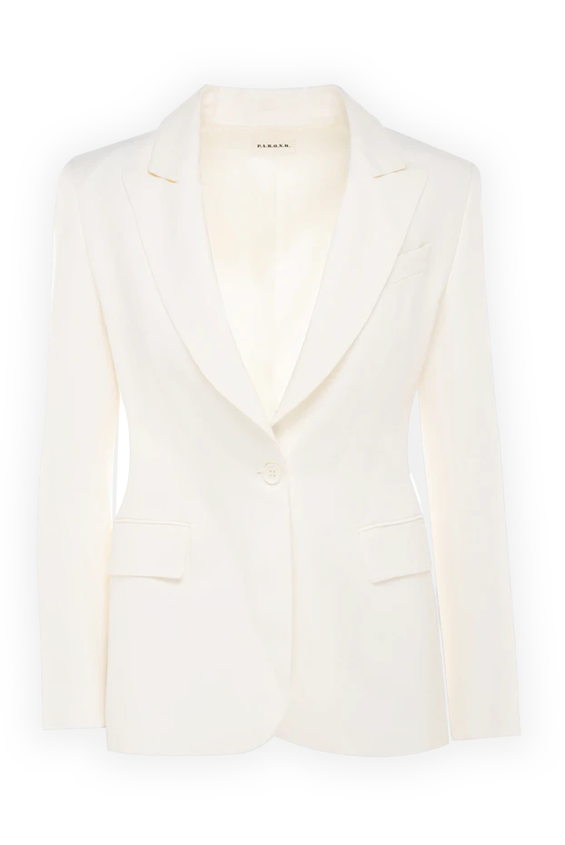 P.A.R.O.S.H. woman women's white viscose and lyocell jacket buy with prices and photos 176386 - photo 1