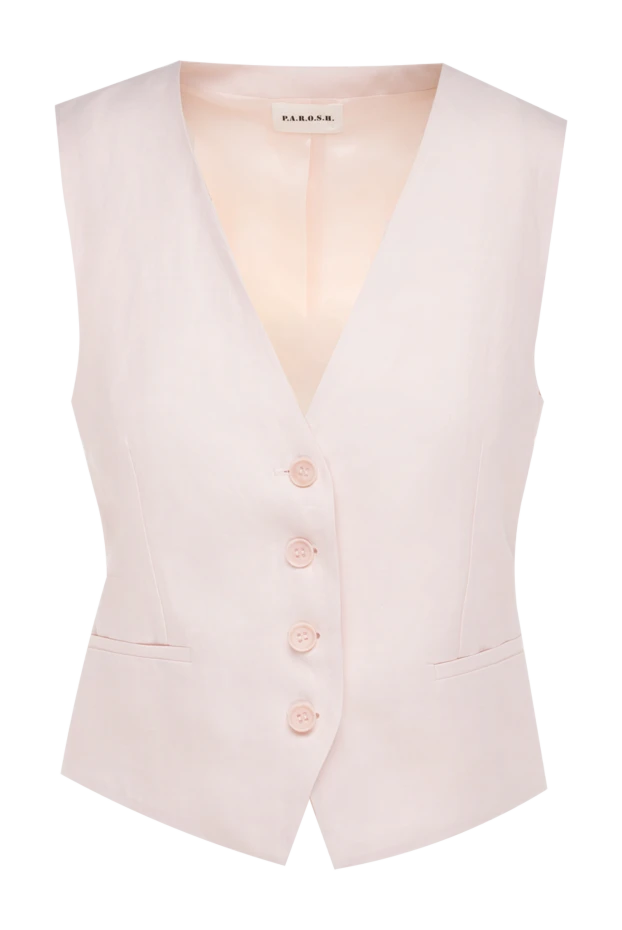 P.A.R.O.S.H. viscose and lyocell vest for women pink 176387 - photo 1