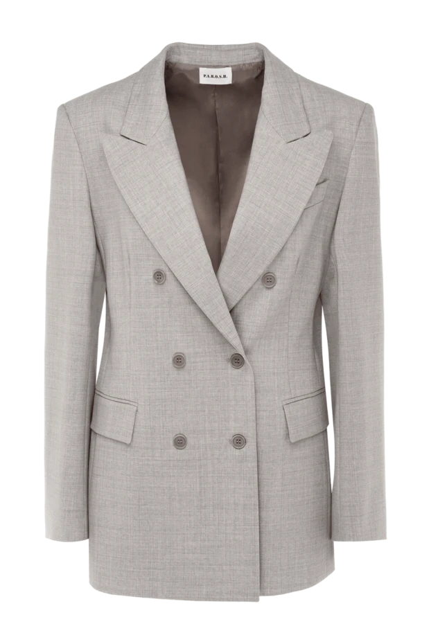 P.A.R.O.S.H. woman women's gray wool and elastane jacket buy with prices and photos 176390 - photo 1