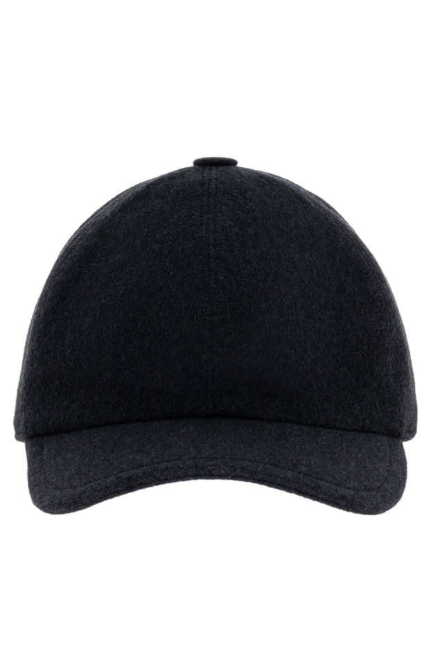 Cashmere cap for men gray