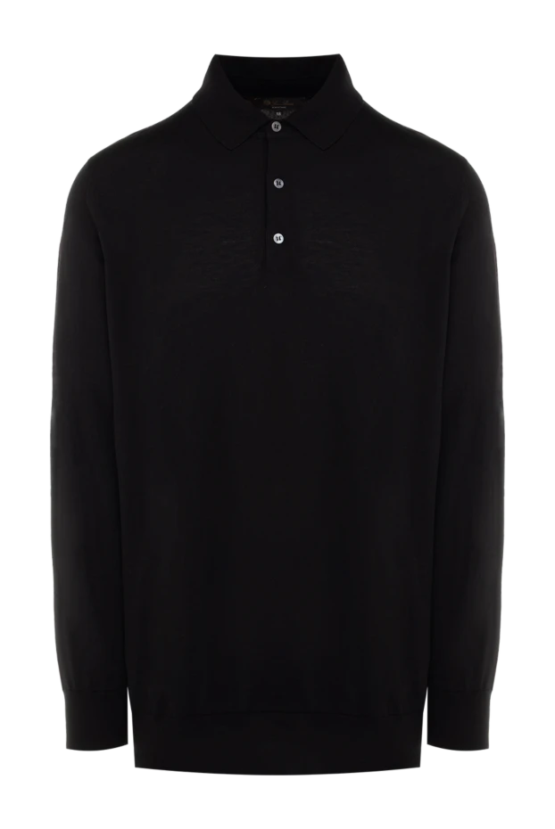 Loro Piana man men's black long sleeve wool polo buy with prices and photos 176416 - photo 1