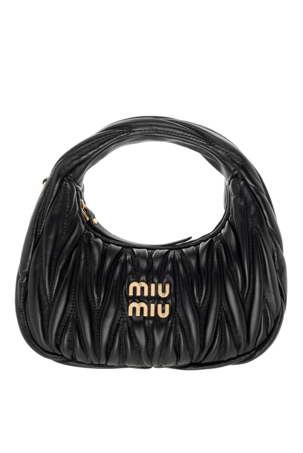 Miu Miu женские сумка из кожи женская черная 176435 - фото 1