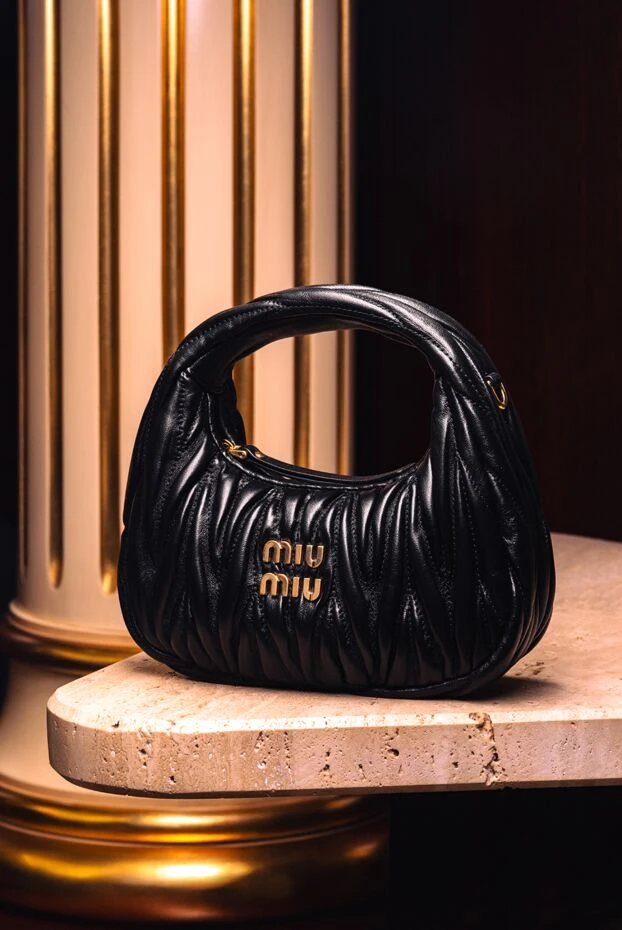 Miu Miu women's leather bag black 176435 - photo 2